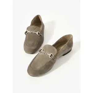 Mint Velvet Camille Neutral Suede Loafers